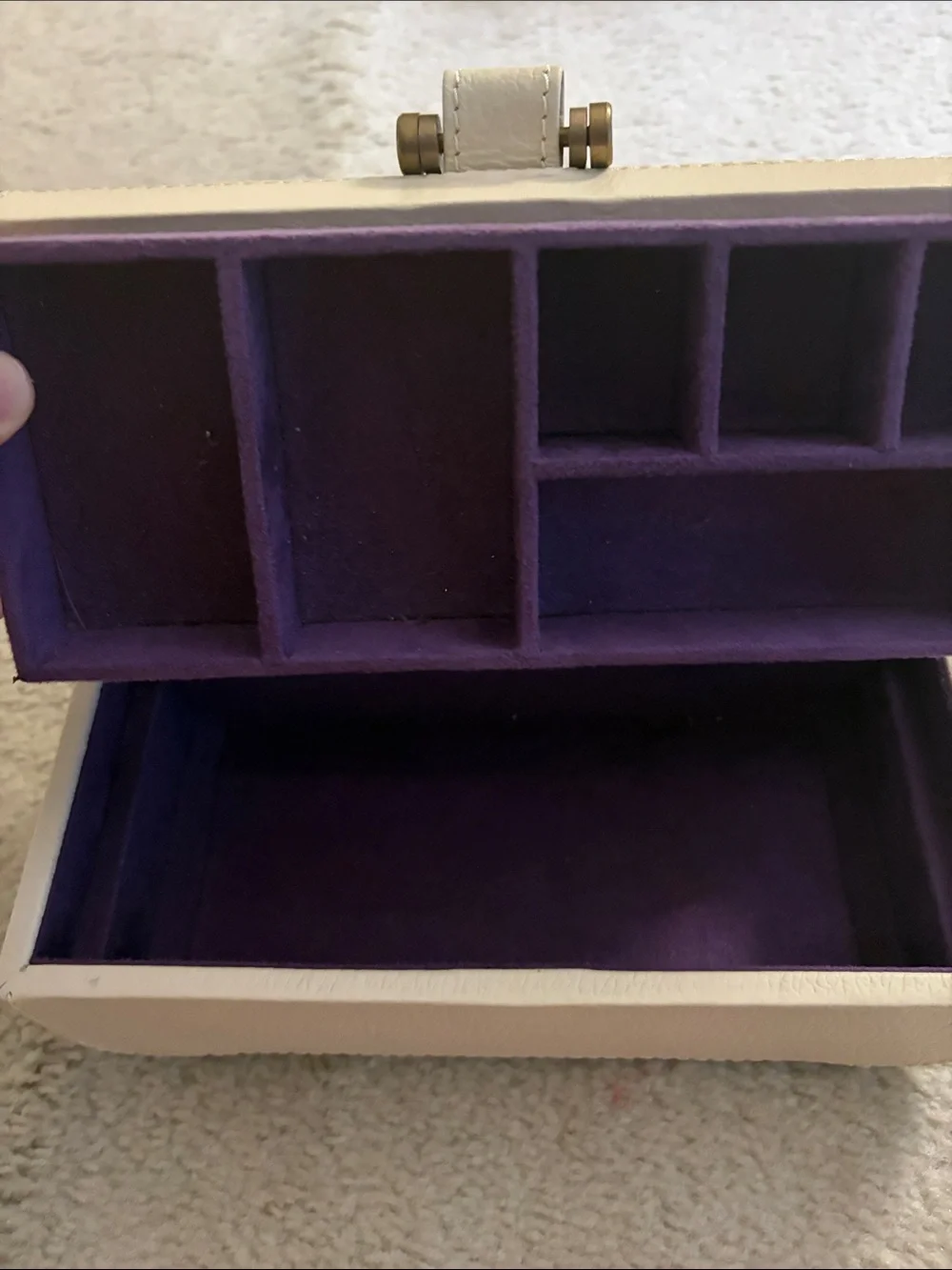 Pottery Barn Cream Jewelry Box